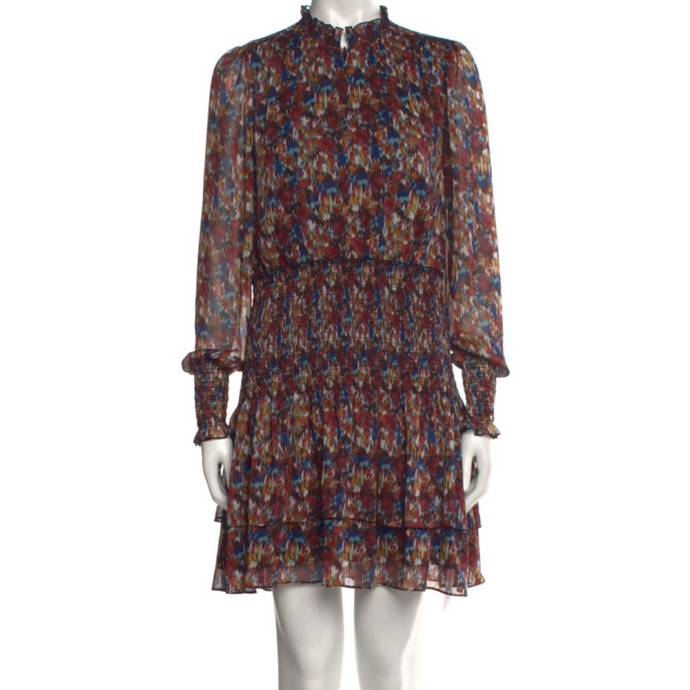 ME+EM Long Sleeve Multicolor Dress